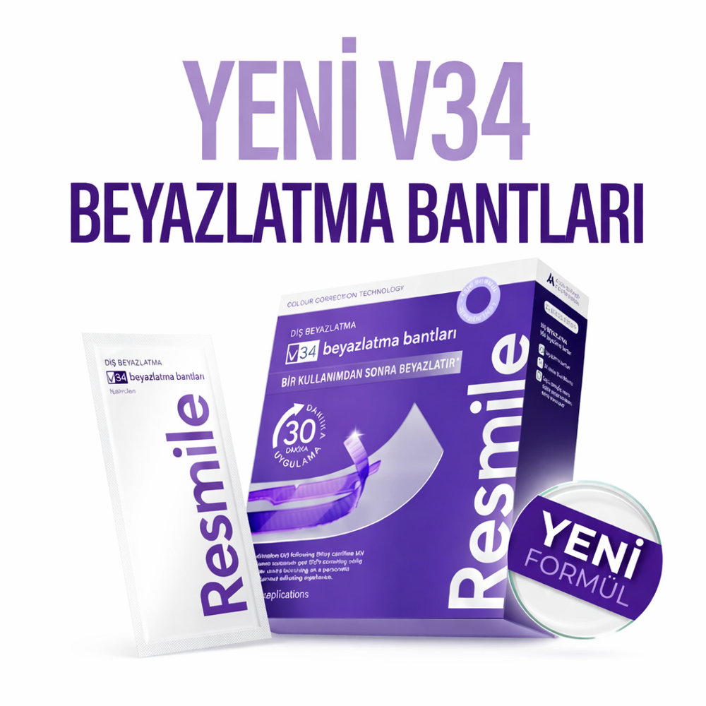 Resmile V34 Diş Bantları paket içeriği